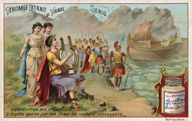Orpheus playing his lyre